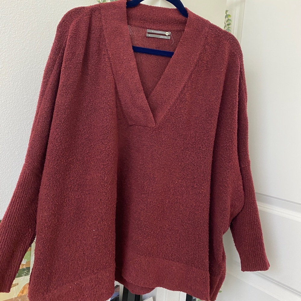 Anthropologie red sweater
